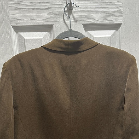 Jones New York Vintage Olive Blazer w/ 100% Silk Shell - Picture 8 of 12